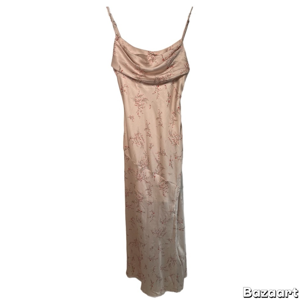 Selfie Leslie Well Versed Pleated Bust Front Split Slip Dress Spring Print​